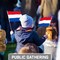 G128 12 Pack Handheld Netherlands Dutch Stick Flags | 8x12 In | Printed 150D Polyester, Country Flag, Solid Wooden Stick, Spear Gold Tip
